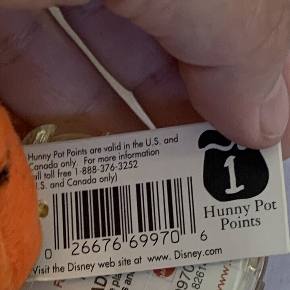 Tigger Plush - Star Bean Arcotoys Mattel - #2 Pooh Series 1999 7" Stuffed Animal - Picture 7 of 12